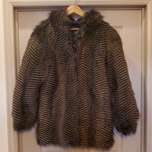 Vintage faux fur reversible parka/jacket